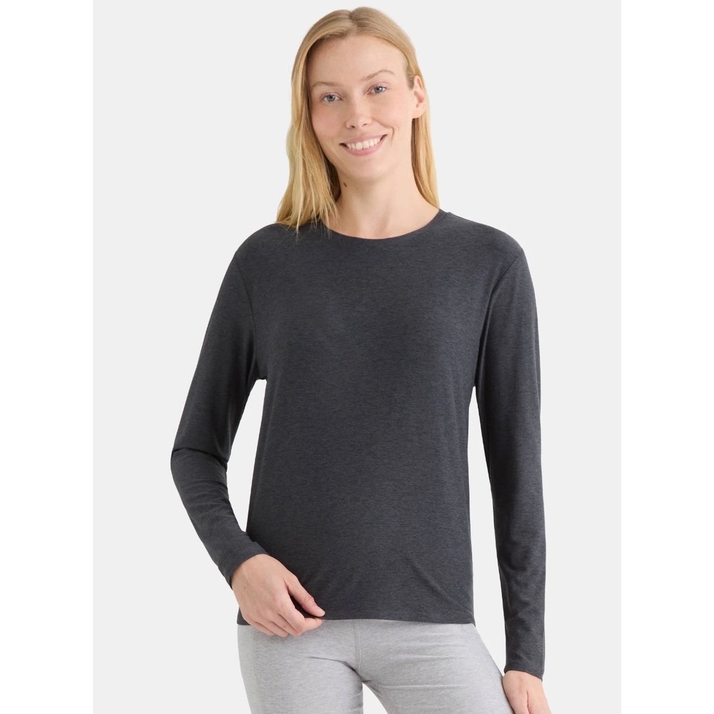 Athletic Works Women's and Women's ButterCore Tee with Long Sleeves, Size XXL